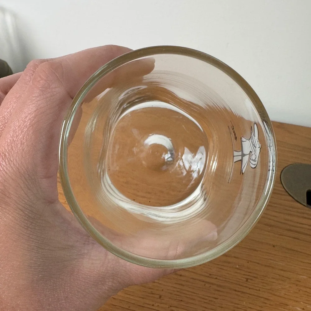 Vintage Johnny Hart BC Comic Strip Caveman‎ Character Glass Cocktail Tumbler